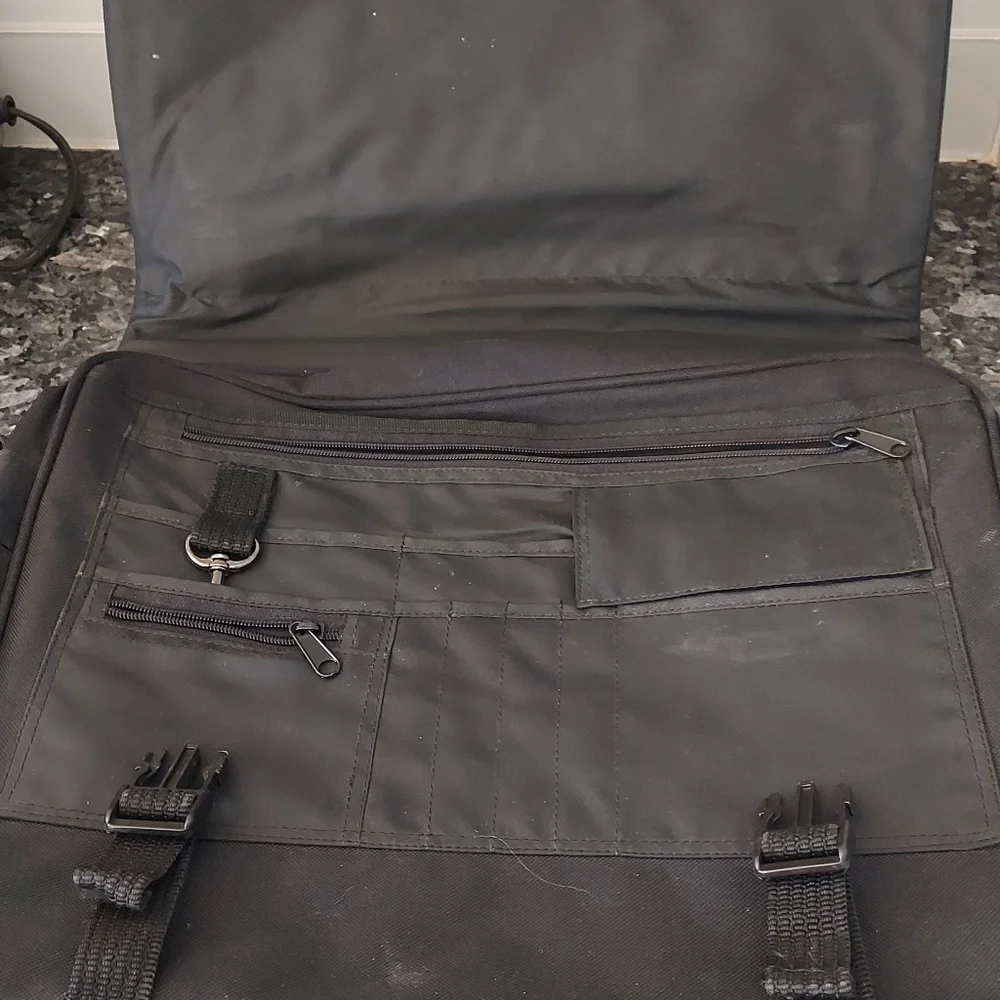 West Trail Carry On Luggage Travel Bag Laptop Briefcase Black Softside Canvas